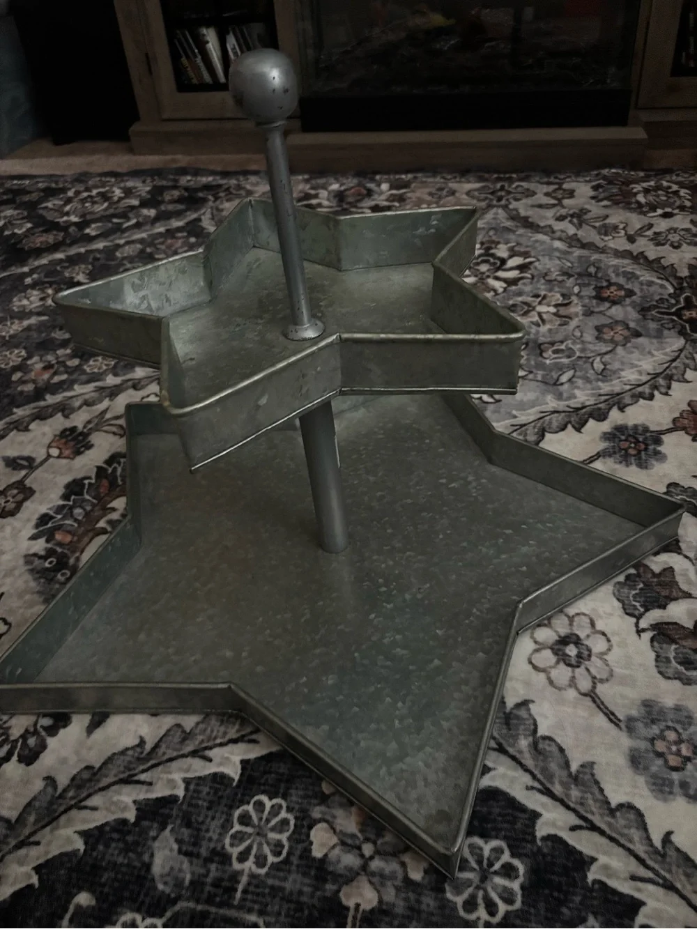Pottery Barn Silver Metal Plate